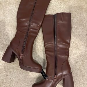 Brown Knee-High Women's Boots